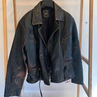 Giacca di pelle vintage 80's biker style
