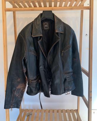 Giacca di pelle vintage 80's biker style