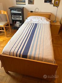 Letto struttura vintage con rete e materasso nuovi