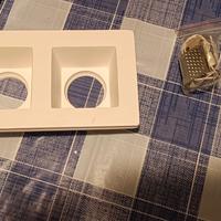 Faretto da incasso  doppio in gesso