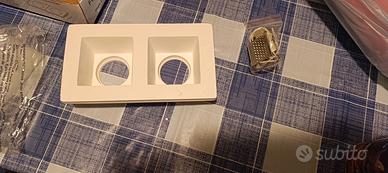 Faretto da incasso  doppio in gesso
