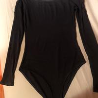 Body a maniche lunghe nero