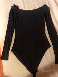Body a maniche lunghe nero