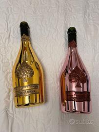 Coppia Bottiglie Vuote Champagne Armand de Brignac