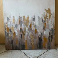 Quadro su tela telaio in legno, colori caldi.