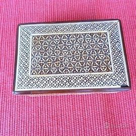 SCATOLA COFANETTO ORIENTALE VINTAGE ANNI 60 LEGNO