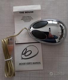 Mouse argento con filo.