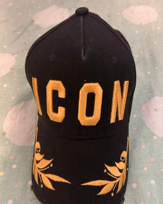 Cappello Dsquared2 ICON Nero e Oro