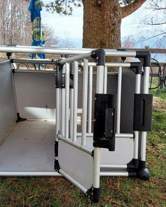 Gabbia doppia porta cani per portabagagli 