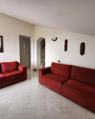 2 DIVANI CHATEAU D'AX IN ALCANTARA ROSSO BORDEAUX