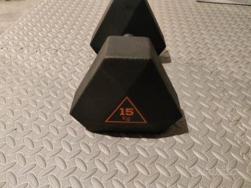 Manubrio palestra DUMBBELL 15 kg Domyos