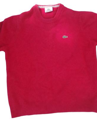 lacoste maglione lana rosso