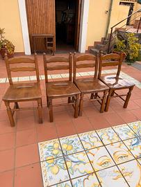 4 sedie in legno