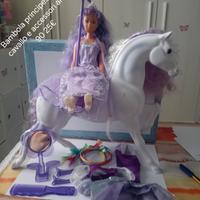Bambole 30cm 5pz con accessori e cavallo anni 90