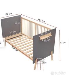 Culla/lettino co-sleeping e divanetto