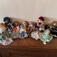 Lotto bambole da collezione in porcellana vintage