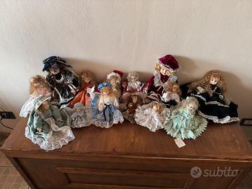 Lotto bambole da collezione in porcellana vintage