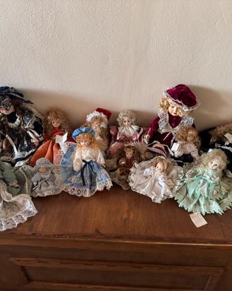 Lotto bambole da collezione in porcellana vintage