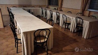 TAVOLI CON STRUTTURA  IN METALLO E  LEGNO