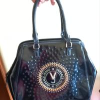 Borsa laccata nera Versace Jeans