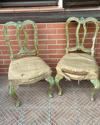 Due sedie Venezine del 700