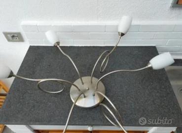 Plafoniera Metalspot in acciaio satinato 