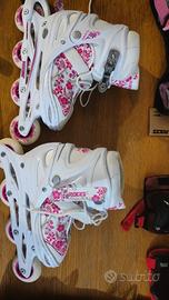 Pattini in linea e protezioni caduta