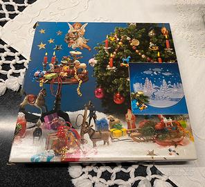 Piatto Centrotavola in vetro di Natale Vintage