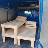 Lettini per piscine in abete scelto