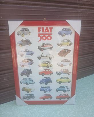Poster fiat 500 d'epoca