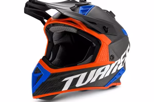 Casco Cross Aprilia  Nero Opaco Rosso In Carbonio