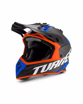 Casco Cross Aprilia  Nero Opaco Rosso In Carbonio