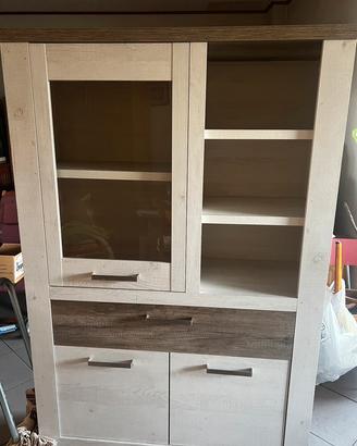 Mobile per soggiorno / Vetrina in legno