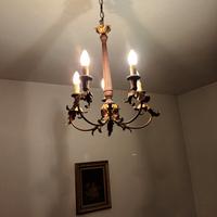 Lampadario ottone dorato 