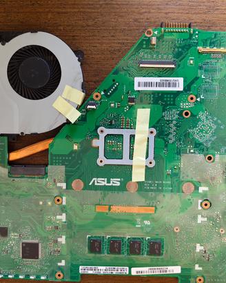 MoBo ASUS X550CC REV 2.0 con dissipatore e ventola