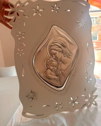 Quadro Madonna con Bambino ESTRO by Acca – Argento