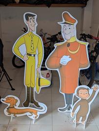 sagome polistirolo, cartone curioso come George 