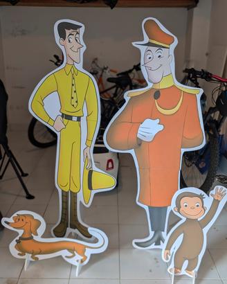 sagome polistirolo, cartone curioso come George 