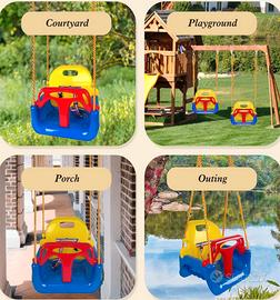 due sedute per altalena 3 in 1