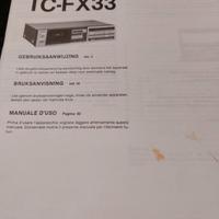 Libretto istruzioni piastra tape Sony  TC-FX33