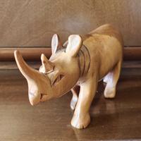 Rinoceronte, scultura in legno etnica africana