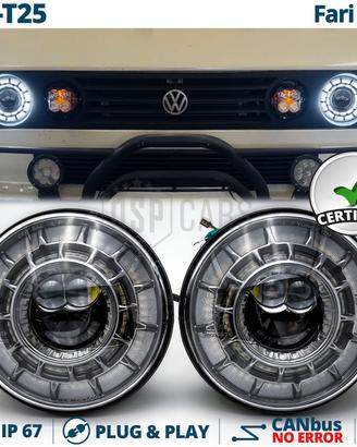 Fari LED per VW Transporter T25 T3 OMOLOGATI Angel