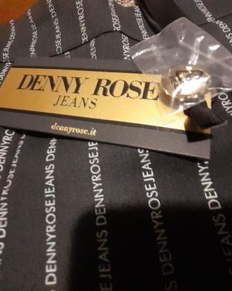 Gonna grigia con stampa logo Denny Rose Jeans
