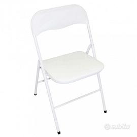 Sedia Pieghevole Bianca da Interno ed Esterno