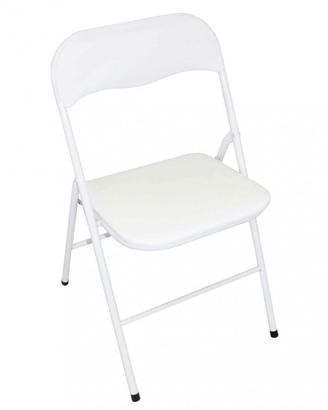 Sedia Pieghevole Bianca da Interno ed Esterno