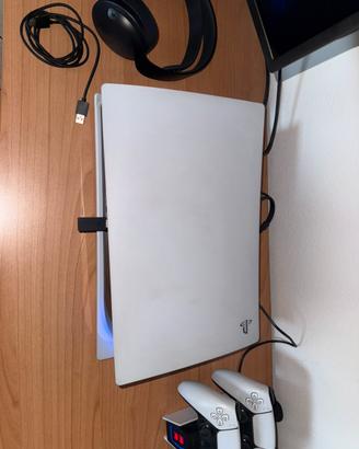 PS5 digital+2 dualsense+cuffie sony 3d+ricarica