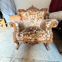 Poltrona Vintage barocco Veneziano