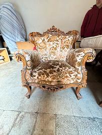Poltrona Vintage barocco Veneziano