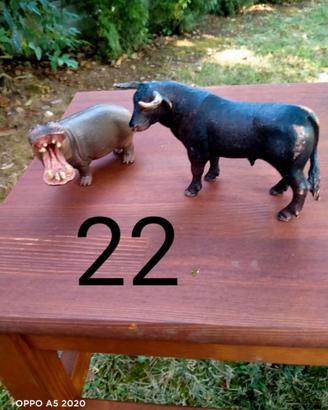Toro e Ippopotamo Schleich