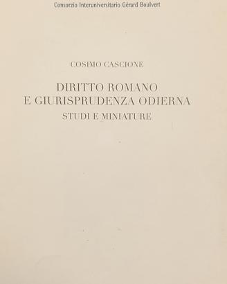 DIRITTO ROMANO E GIURISPRUDENZA ODIERNA 